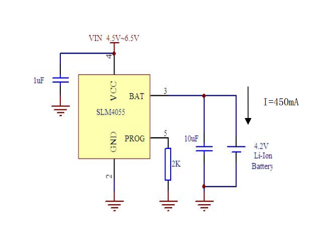 SLM4055-4.2 防電池反接獨(dú)立線(xiàn)性鋰電池充電器